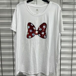 Disney Authentic Reversible Sequin Tee Shirt 2X, Minnie Mouse WDW